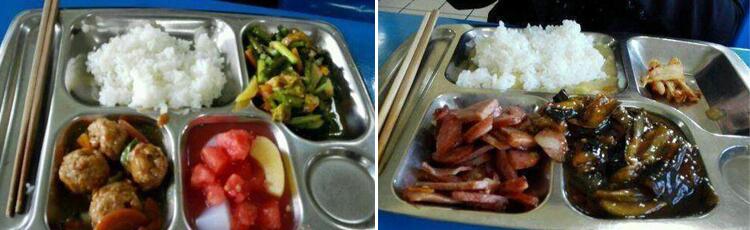 工廠食堂10元工作餐兩葷一素的飯菜是怎么樣的？
